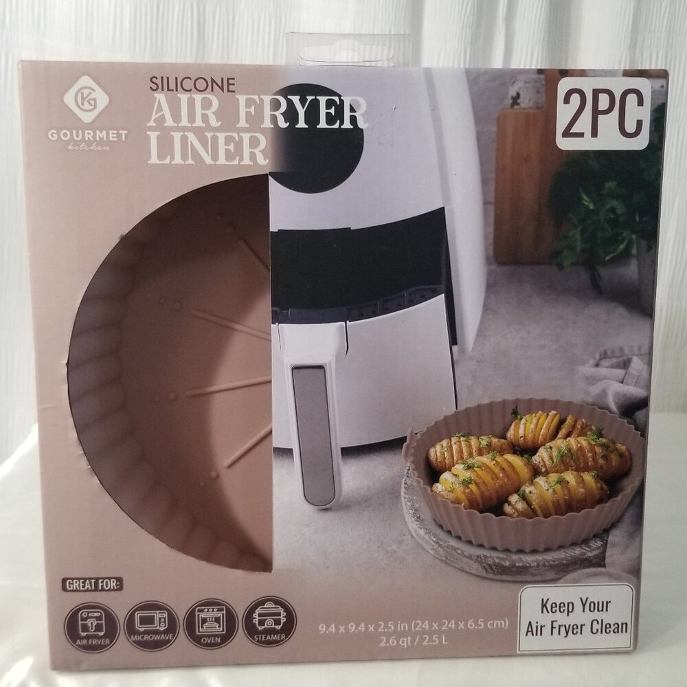 Gourmet Silicone Air Fryer Liner 2 Pc. Brand New never used